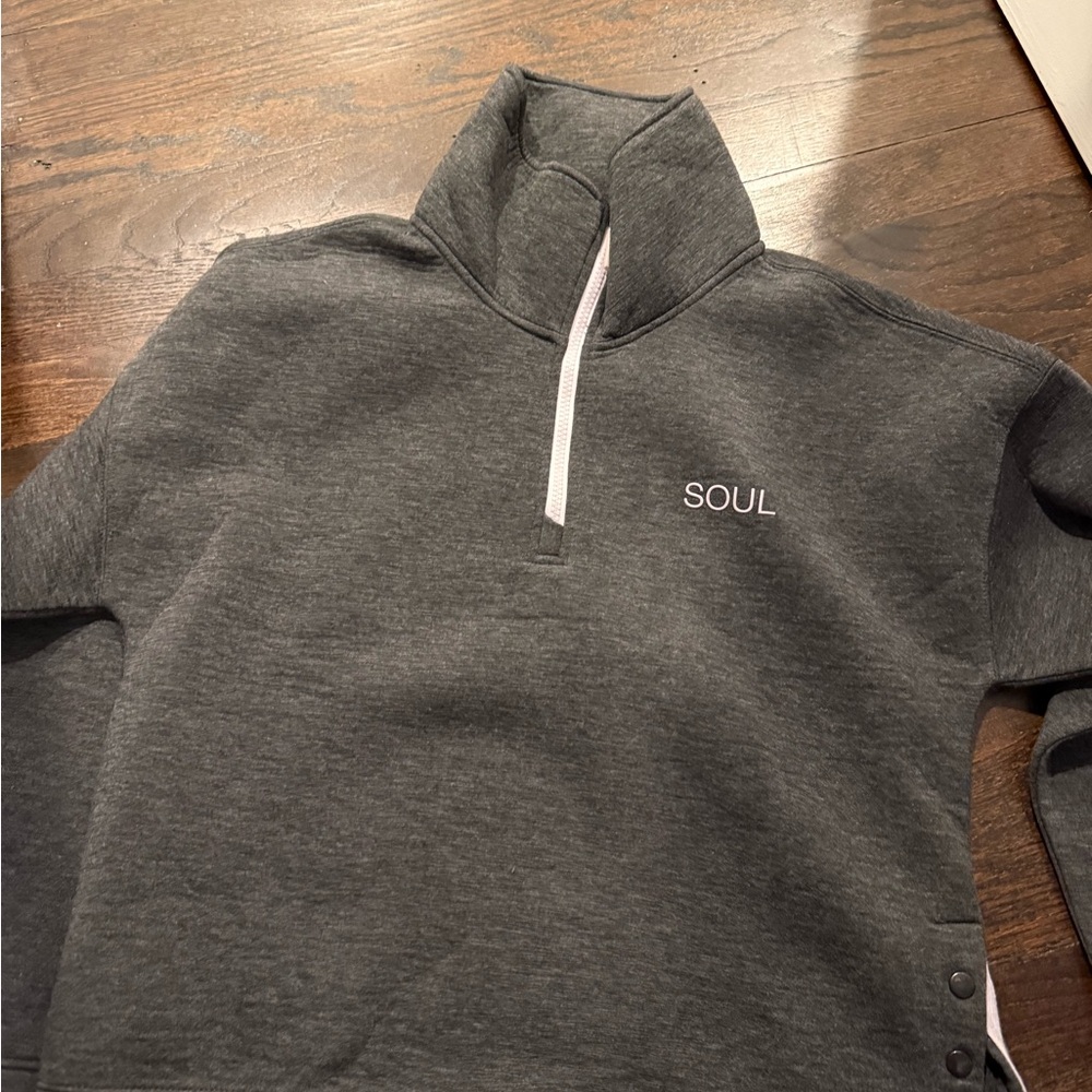 Gray Quarter-Zip Pullover